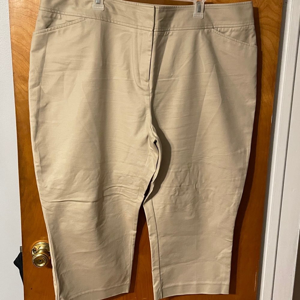 Dana Buchman Women’s Capri 22W Stretch Khaki